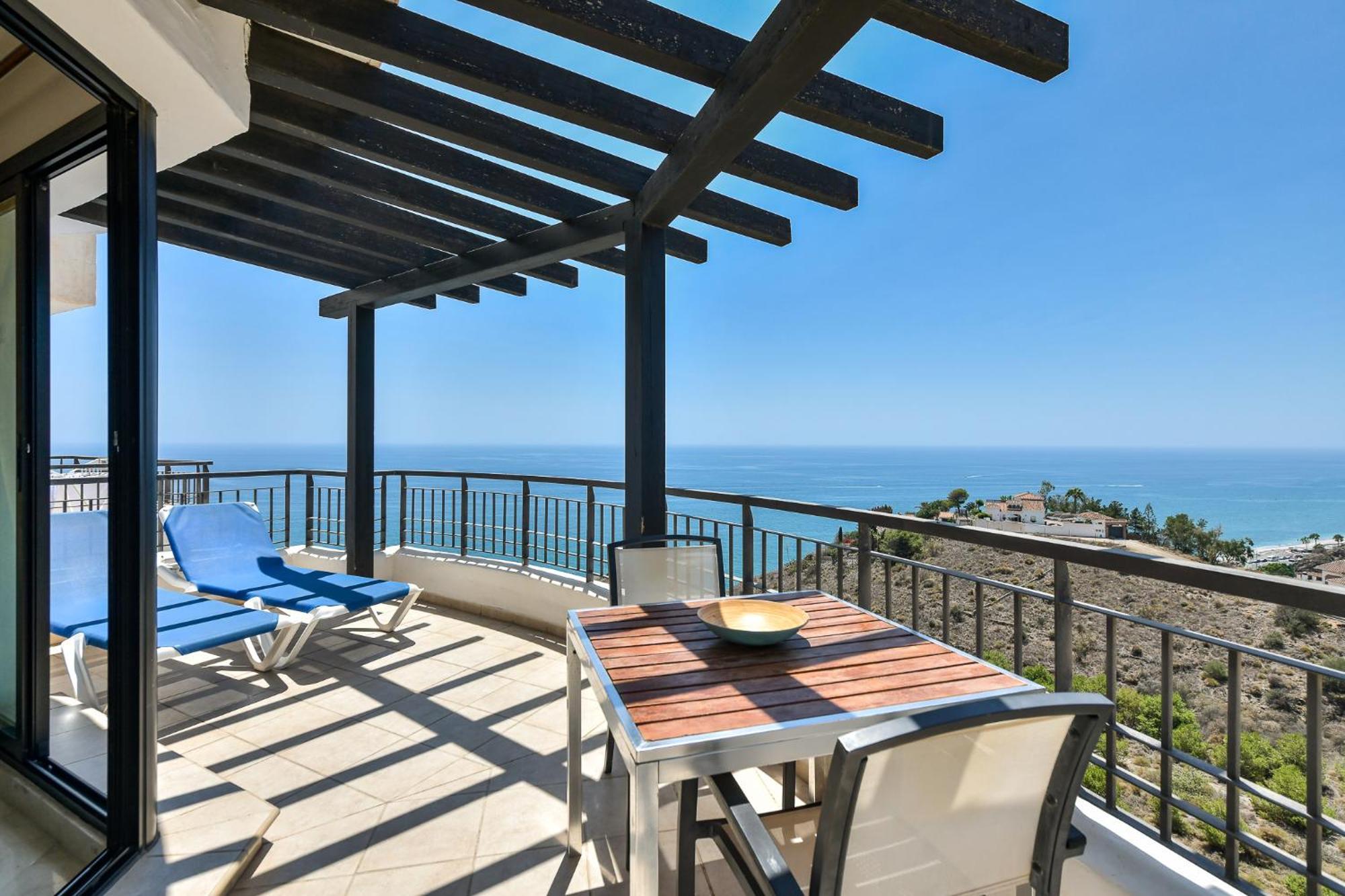Apartamento Vista Mar Frontal Garaje Y Wifi Torrox Kültér fotó